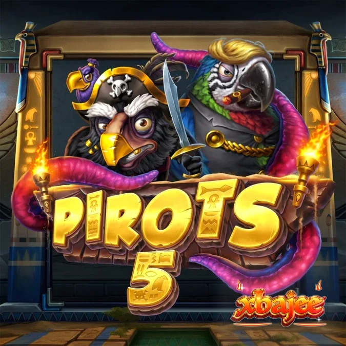 Pirots 5 স্লট গেমের একটি দৃশ্য যেখানে রঙিন জেম এবং পাখি দেখা যাচ্ছে